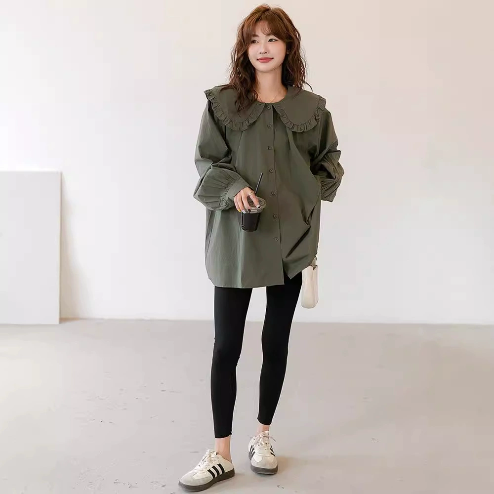 Весенняя и осенняя одежда для беременных мода корейская версия детской рубашки для беременных