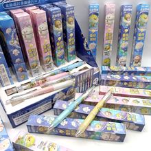 蛋仔派对惊喜盲盒笔卡通再来一盒刷题舒适ST头黑色按动中性笔跨境