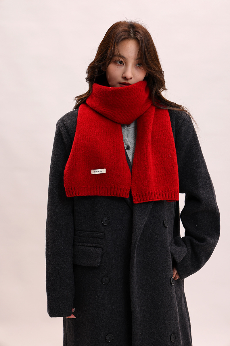 Sciarpa in lana lavorata a maglia 100% cashmere, collo spesso per donna e uomo, calda coppia genitore-figlio stile autunno/inverno, alla moda e_voghion.com