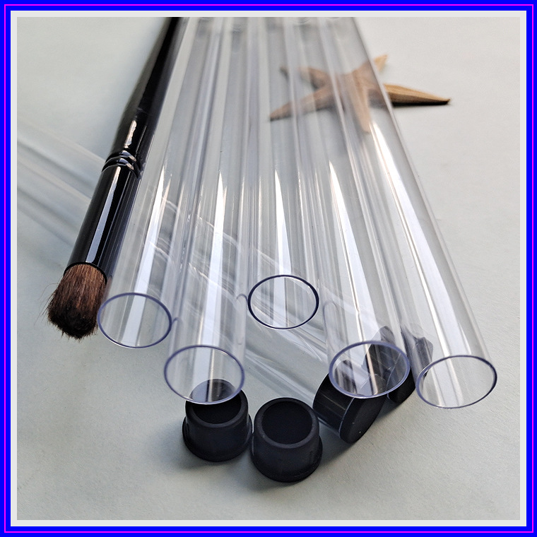 挤塑工厂批发PVC塑料透明管毛笔包装管耐磨耐压PVC化妆刷包装管