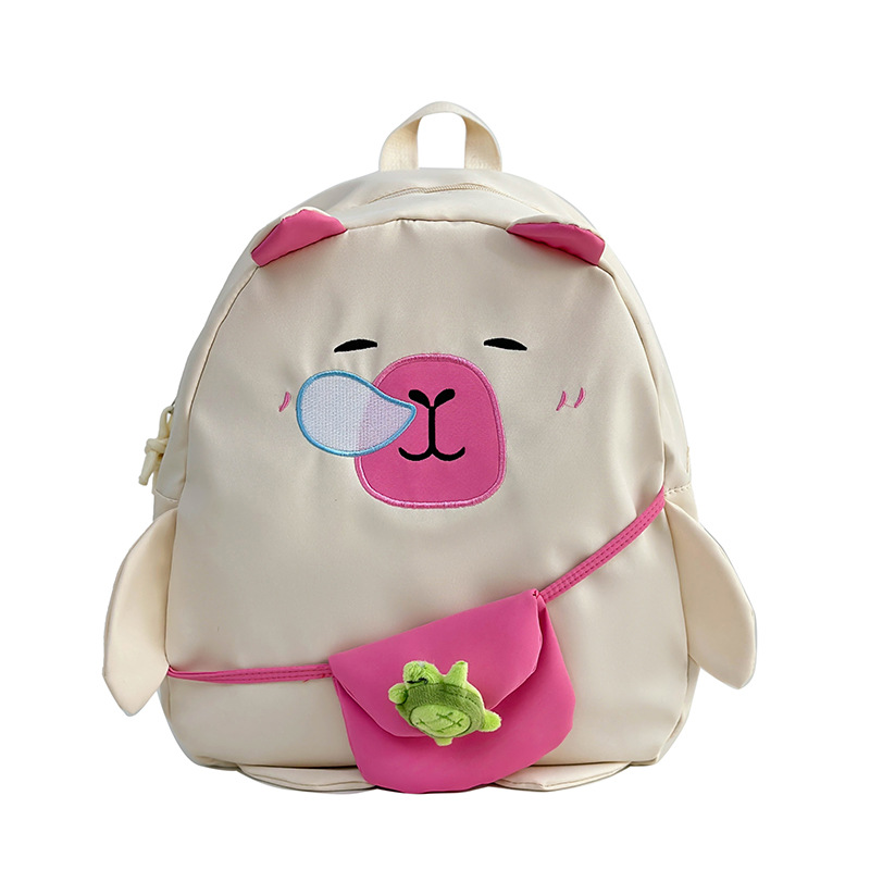 Hombres y niñas en línea, mochilas Kapibara, mochilas para niños de gran capacidad, mochilas para niños de dibujos animados lindas
