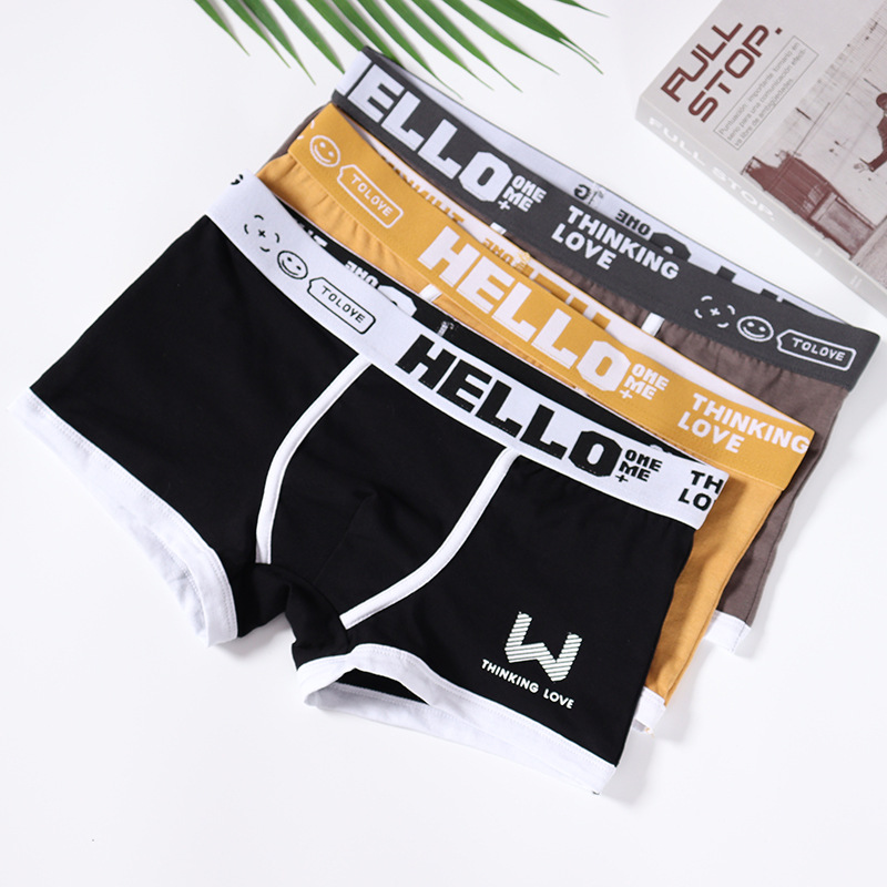 El comercio exterior de los hombres de la ropa interior de algodón puro juvenil casual Arro pantalones Boxer Shorts fábrica transfronteriza al por mayor