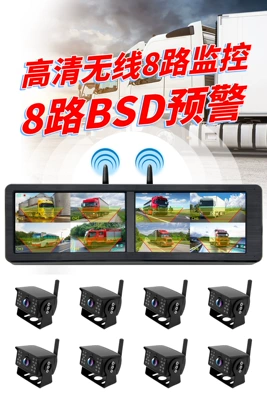 Driving recorder, reversing camera HD night vision - passenger-vehicles-trucks-rvs-forklifts-excavators-tower-cranes-construction-vehicles-1588inch-wireless-8-channel