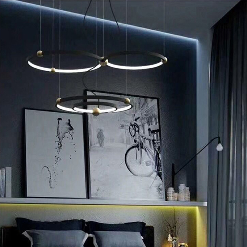 Minimalist Restaurant Chandelier Modern Simple Living Room Study Bedroom Nordic Model Room Lighting Led Ceiling Light