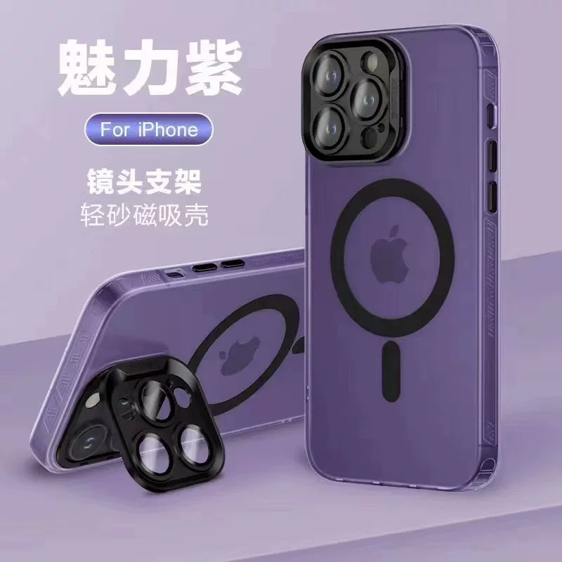 Плотный чехол-накладка для Apple iPhone 13 Pro с кольцом-подставкой линзы, совместимый с MagSafe, защитный