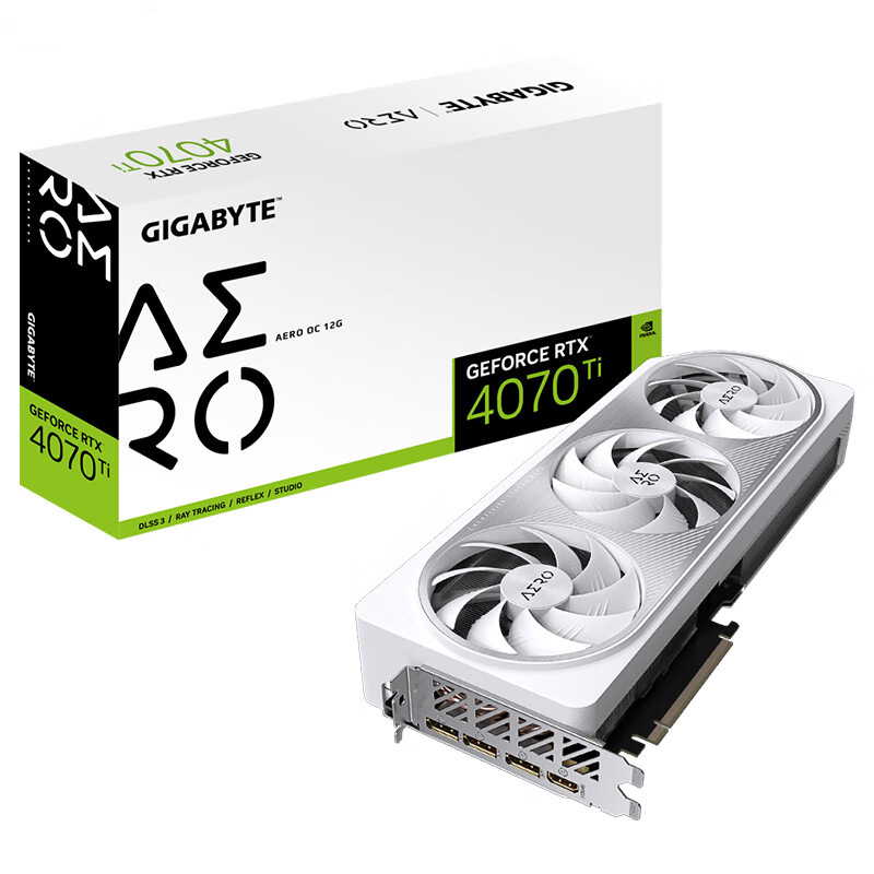 雪鹰RTX4070TI AERO OC 12G电竞游戏设计智能学习电脑独立显卡4K