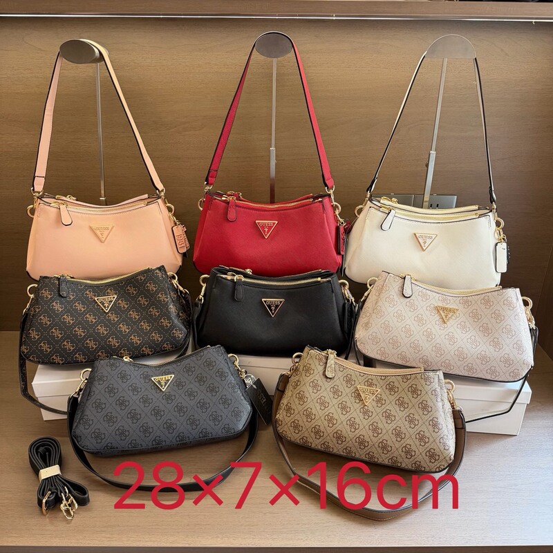 Guess New Model Inverted Triangle Three-Layer Underarm Bag Pu Leather Bag with Adjustable Strap Bag Shoulder Strap Guess New Model Inverted Triangle Three-Layer Underarm Bag Pu Leather Bag with Adjustable Strap Bag Shoulder Strap
