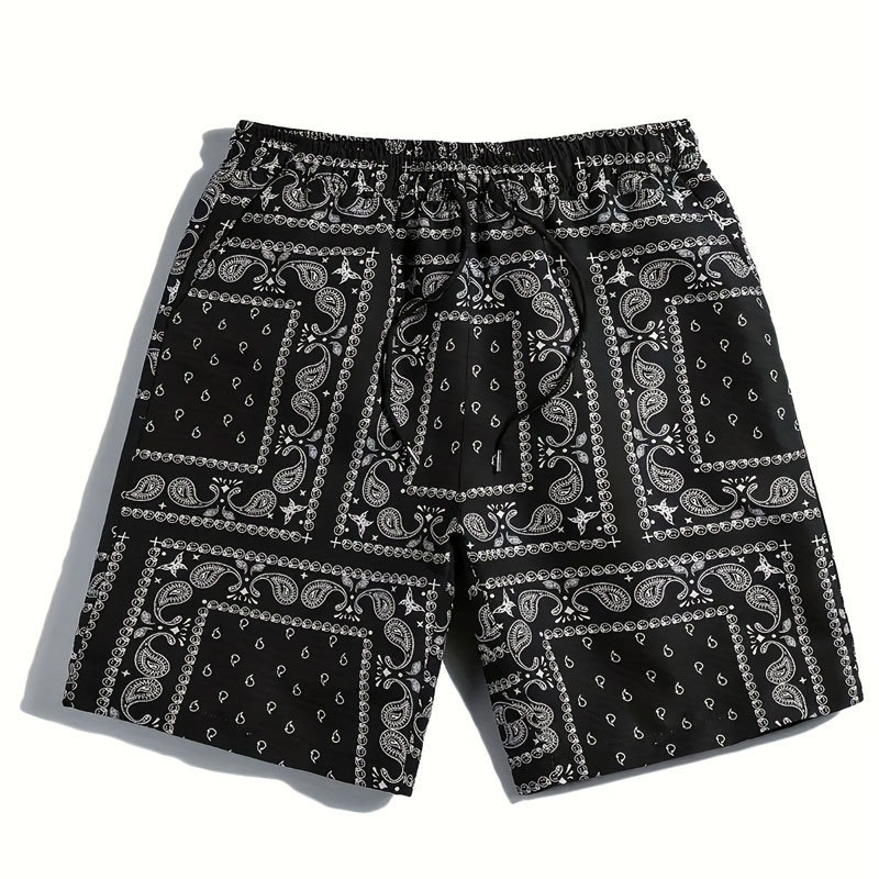 Foreign Trade Men's Casual Shorts Summer Men's New Fashionable Multi-color Cashew Flower Loose plus size Shorts for Men