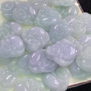Manufacturer Wholesale New Burmese Jadeite Spring Color Buddha Jade Pendant Unisex
