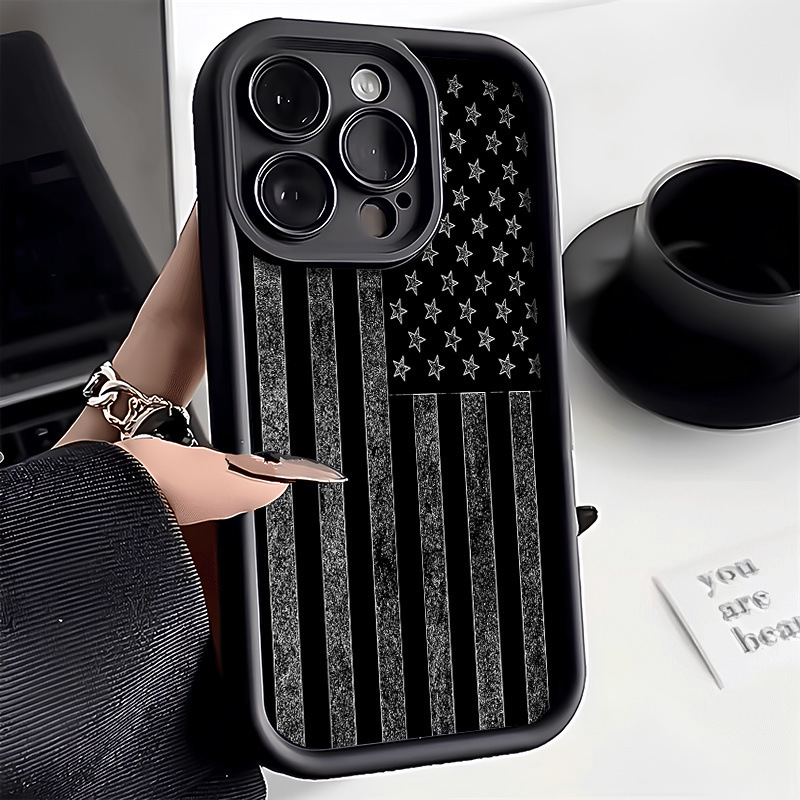 Cross-Border American Flag Cover Suitable for iPhone 17 Pro Phone Case, Simple and Stylish, 12 Personalized 13 Pro Full-Cover Soft Case
