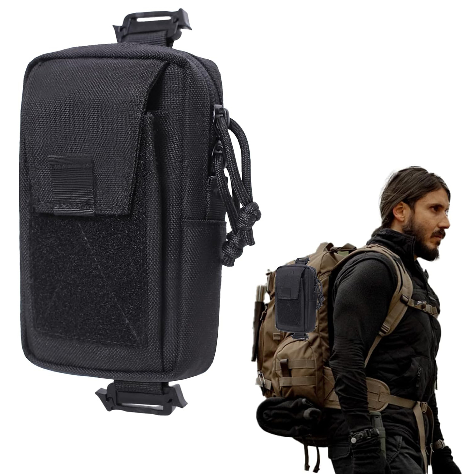 Outdoor Tactical Waist Bag Multifunctional Key Bag Molle Accessory Bag Portable Mobile Phone Bag First Aid Tactical Bag