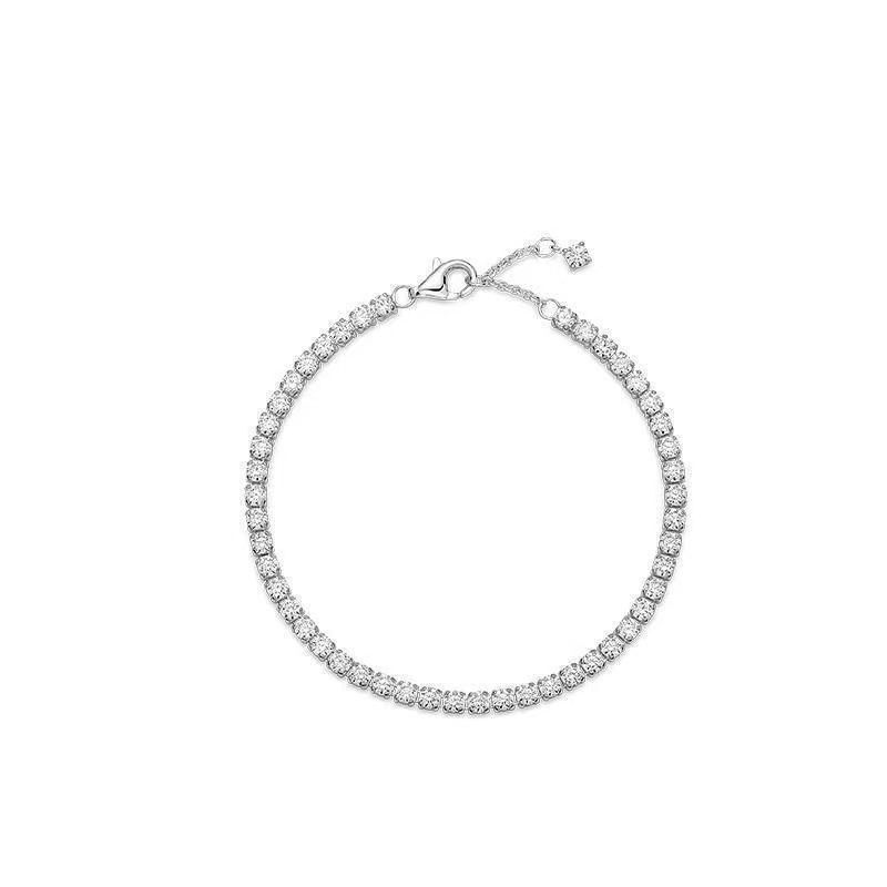 Chuanyan Bracelet [Sparkling Diamonds]~Panpan Shining Tennis Chain Thick Plated S925 Silver Women's Style European and American Trend