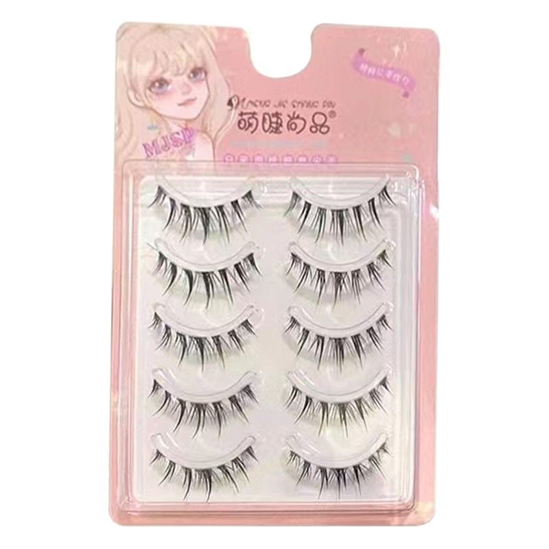 Pestañas lindas Shangpin Fox estilo pestañas salvajes y frescas pestañas naturales de una sola pieza de simulación gruesa suave de dibujos animados