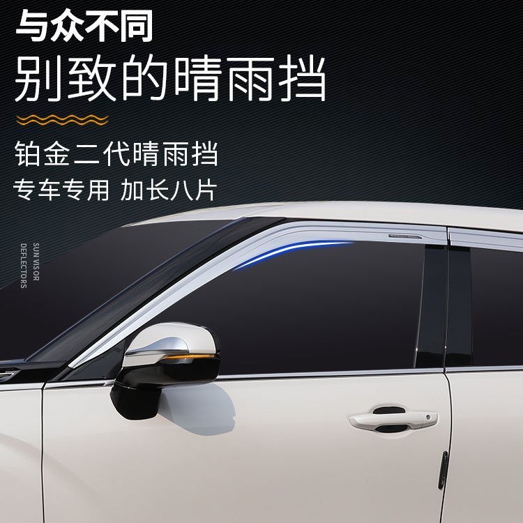 Tenxinrui es adecuado para Honda Crown Road URV ventana lluvia ceja lluvia escudo galvanoplastia lluvia escudo modificado platino lluvia escudo image 1