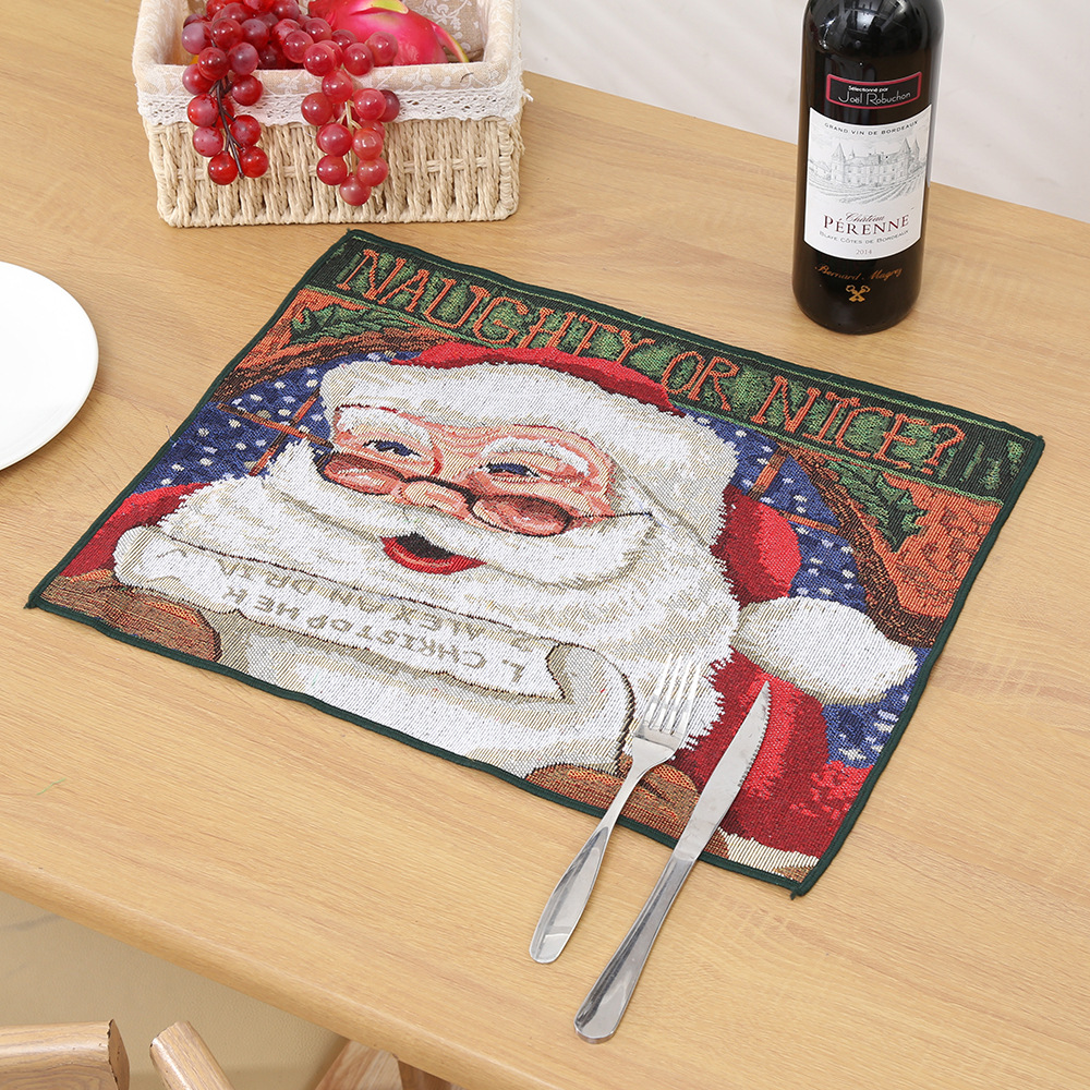 2024 nuevo cojín de Navidad cojín de muñeco de nieve de Navidad cojín de mesa de decoración familiar cojín de mesa de Navidad Jacquard