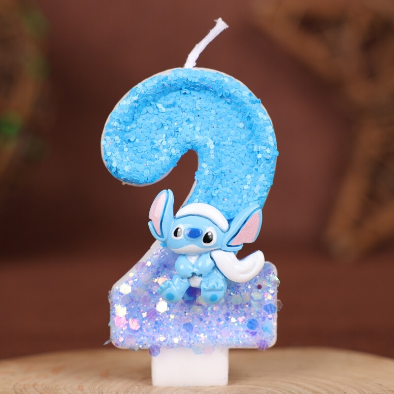 クロスボーダー Amazon 漫画デジタル誕生日キャンドル 1 歳のかわいいステッチ誕生日手作り diy ケーキキャンドル|undefined