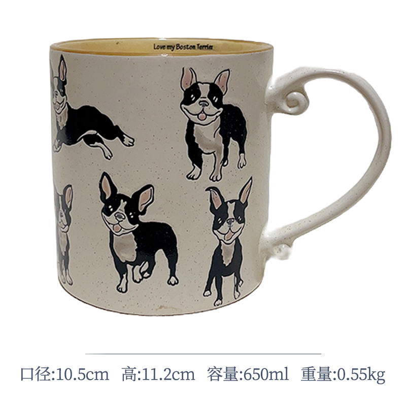 Cerámica bajo vidriado pintado a mano linda taza de gato taza de agua taza de desayuno taza de avena pareja micro pomelo