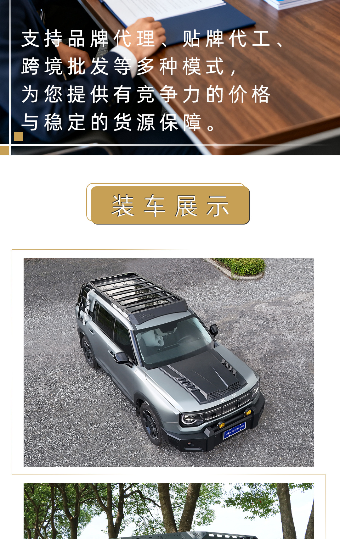 Suitable for Beijing Bj30 Black Panther Series Roof Rack Modification Expansion Platform Side Ladder Side Armor Backpack