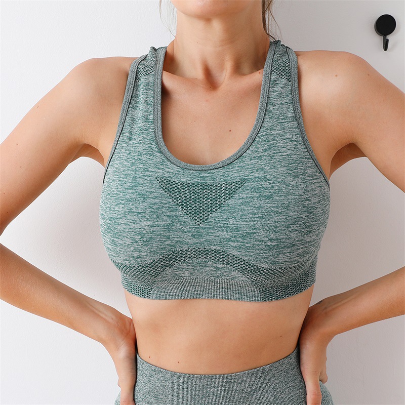 Europeos y estadounidenses ajustados sin pierna trajes de alta intensidad correr fitness chaleco de rosca bra set de yoga