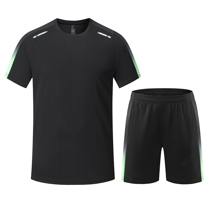 Traje de ropa deportiva Camiseta de manga corta de verano de secado rápido y transpirable Pantalones cortos de entrenamiento de baloncesto para correr por la mañana Ropa de gimnasio 680