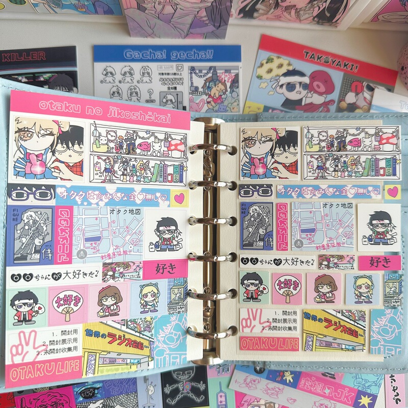 日本のステッカーかわいい漫画ステッカーイン韓国コラージュキャラクターグカステッカー diy 装飾ハンドブックステッカー|undefined