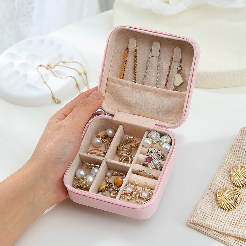 Portable Jewelry Storage Box Valentine's Day Gift Packaging Box Earring Ring Necklace Jewelry Box Decorative Mini Box