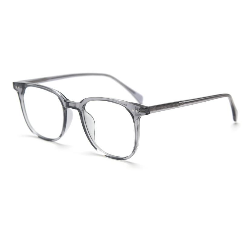 New Student Artistic Myopia Glasses Frame Unisex Popular Online Style Plain Square Acetate Temples_voghion.com