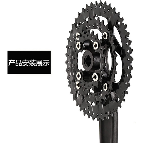 BUCKLOS mountain bike chainring positive and negative teeth triple chainring 22/32/44T three-chain bicycle accessories