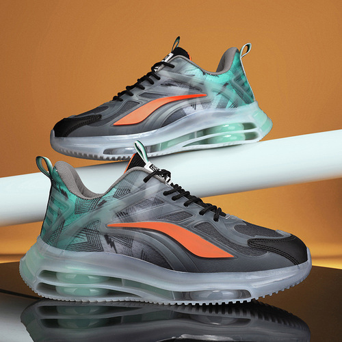 Cross-border large size Korean fashion running men's gradient couple's sports shoes lightweight breathable mesh casual dad shoes