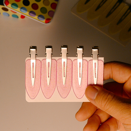 Wholesale Cream Glue Accessories DIY Invisible Hair Clips Cartoon Glitter Transparent Hair Clips Handmade Accessory Material Kit Manufacturer