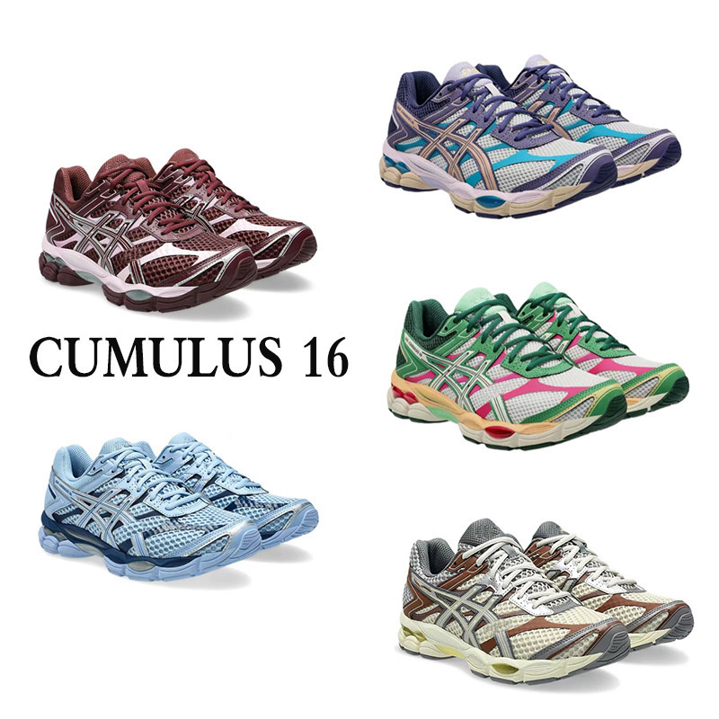 Cross-Border Putian New Model Asics Cumulus 16 Mesh Breathable Dad Shoes Running Shoes Tennis Shoes for Men and Women Sports