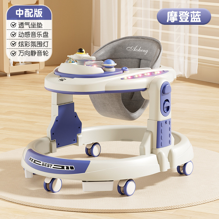 Piernas de tipo O para caminante infantil 3 - en - 1 anti-rollback plegable empujado a mano para caminante anti-O