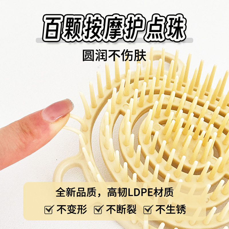 Nuevo peine de masaje para mascotas, peine de depilación con un solo botón, peine de belleza para gatos y perros, peine de cabello esponjoso, productos de cabello flotante