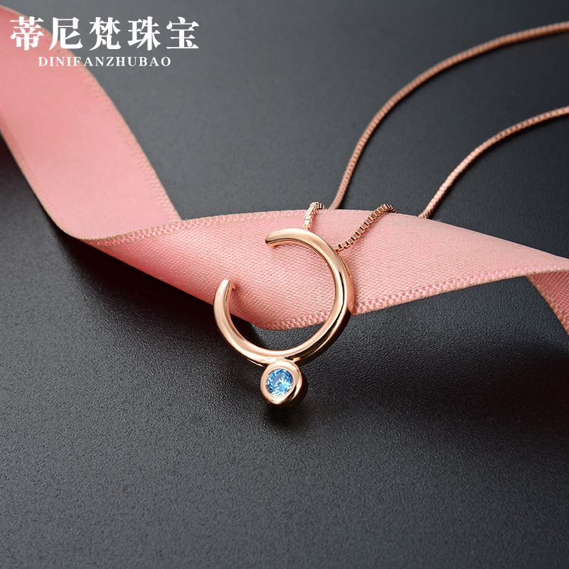 Accesorios de moda regalo para mamá Corea del Sur s925 plata ZIRCON collar de las mujeres collar redondo colgante al por mayor