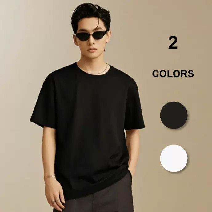 0117夏新款100%棉面料圆领纯棉男士短袖轻薄透气自然舒适男T恤