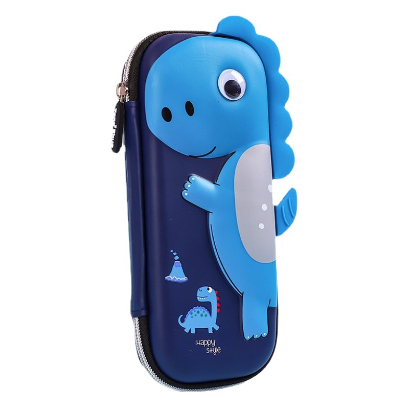 Creativo de dibujos animados 3D tridimensional unicornio pluma bolsa ins gran capacidad papelería caja escolares lindo dinosaurio caja de lápices