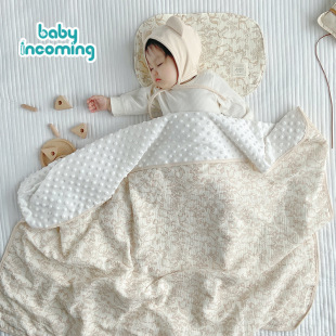 Baby soft breathable bag children's blanket newborn cartoon cute blanket baby a gauze peas blanket