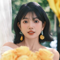 チューリップフラワーイヤリング、元気いっぱいの女の子の甘いスタイルのイヤリング、優しく夢のような万能イヤリング