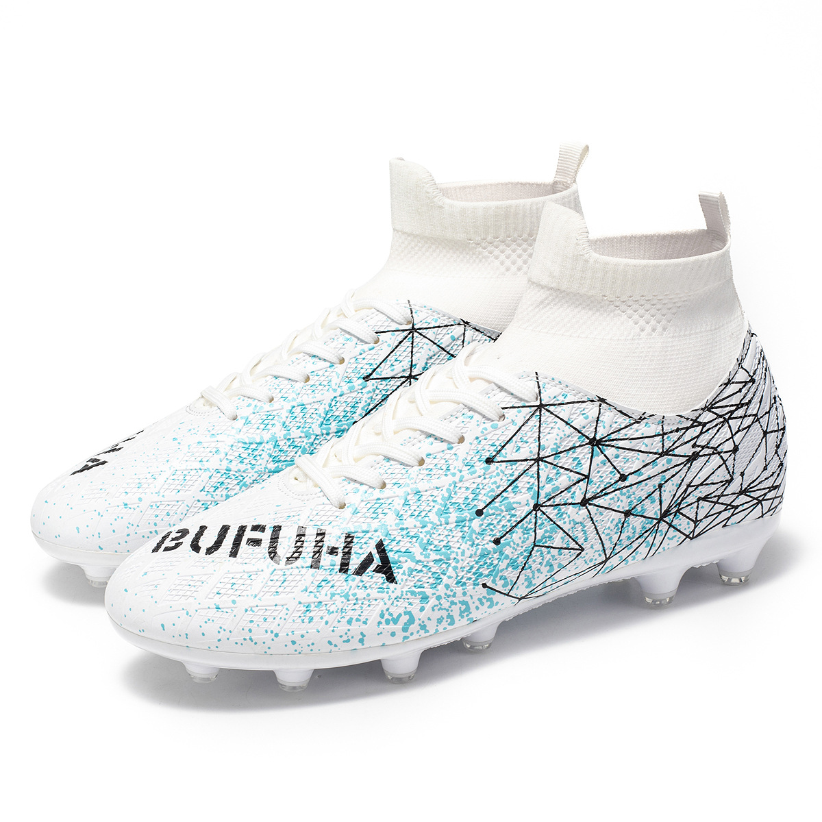 2025 transfronterizo nuevo clavos transpirables jóvenes hombres y mujeres zapatos de fútbol zapatos de entrenamiento de césped