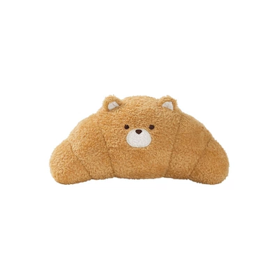 Lumbar Pillow, Waist support - croissant-bear-headrest-coffee-color