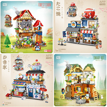 LOZ1382С�����۵��ݷ��Ӷ�ͯ�������ƴװ�����ľƴͼ�����羳