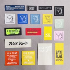 Fashion Letter Series Clothing Accessories Trademark, Flexographic Printing 3D Fabric Labels, Label Printing Fabric Stickers, Garment Decorative Labels
