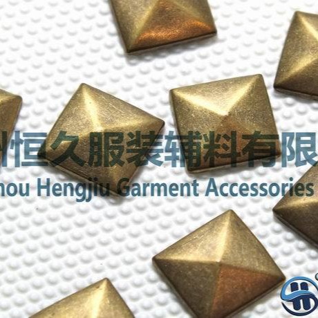 厂家直供/红古青古铜烫片/优质胶环保铜烫片/9*9mm尖顶铜烫片