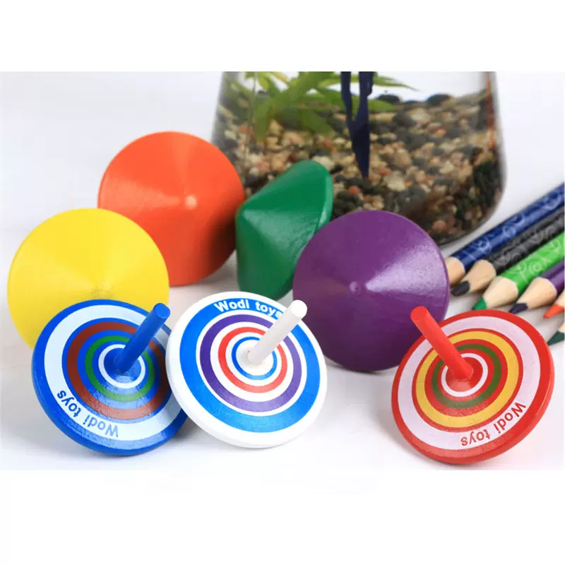 木制小陀螺WD14桌面减压玩具幼儿园3-7岁小礼品0.01