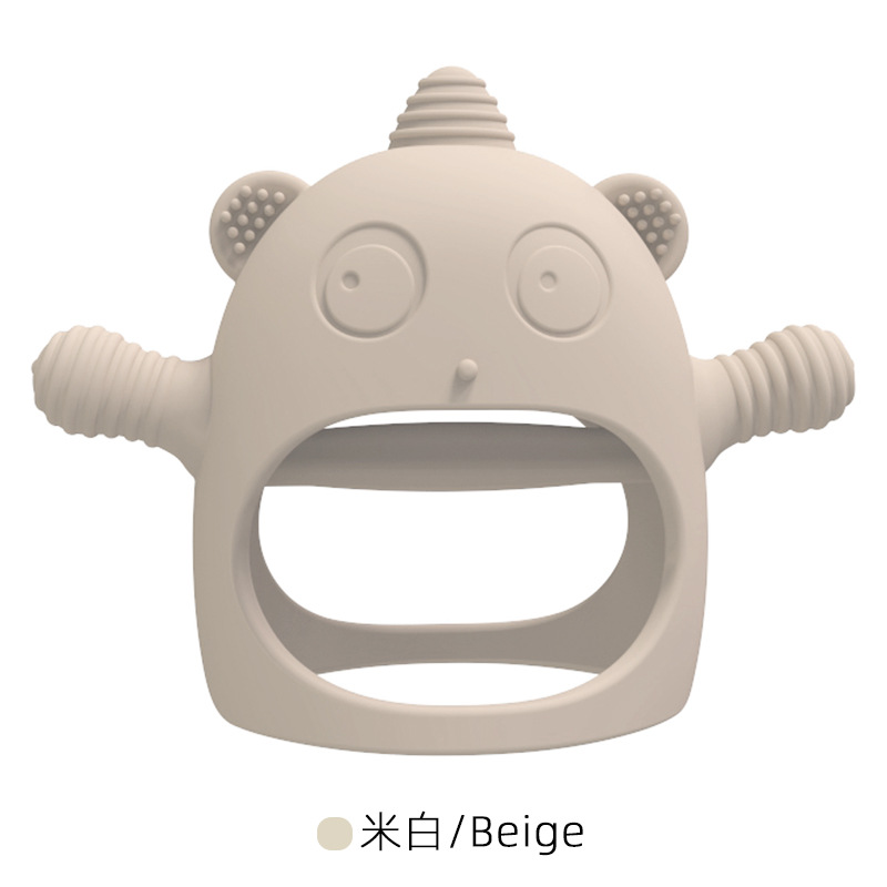 Mortero de silicona para bebé unicornio, palo molar para bebé, protector de manos, artefacto anti-comer, juguete calmante, morder y morder