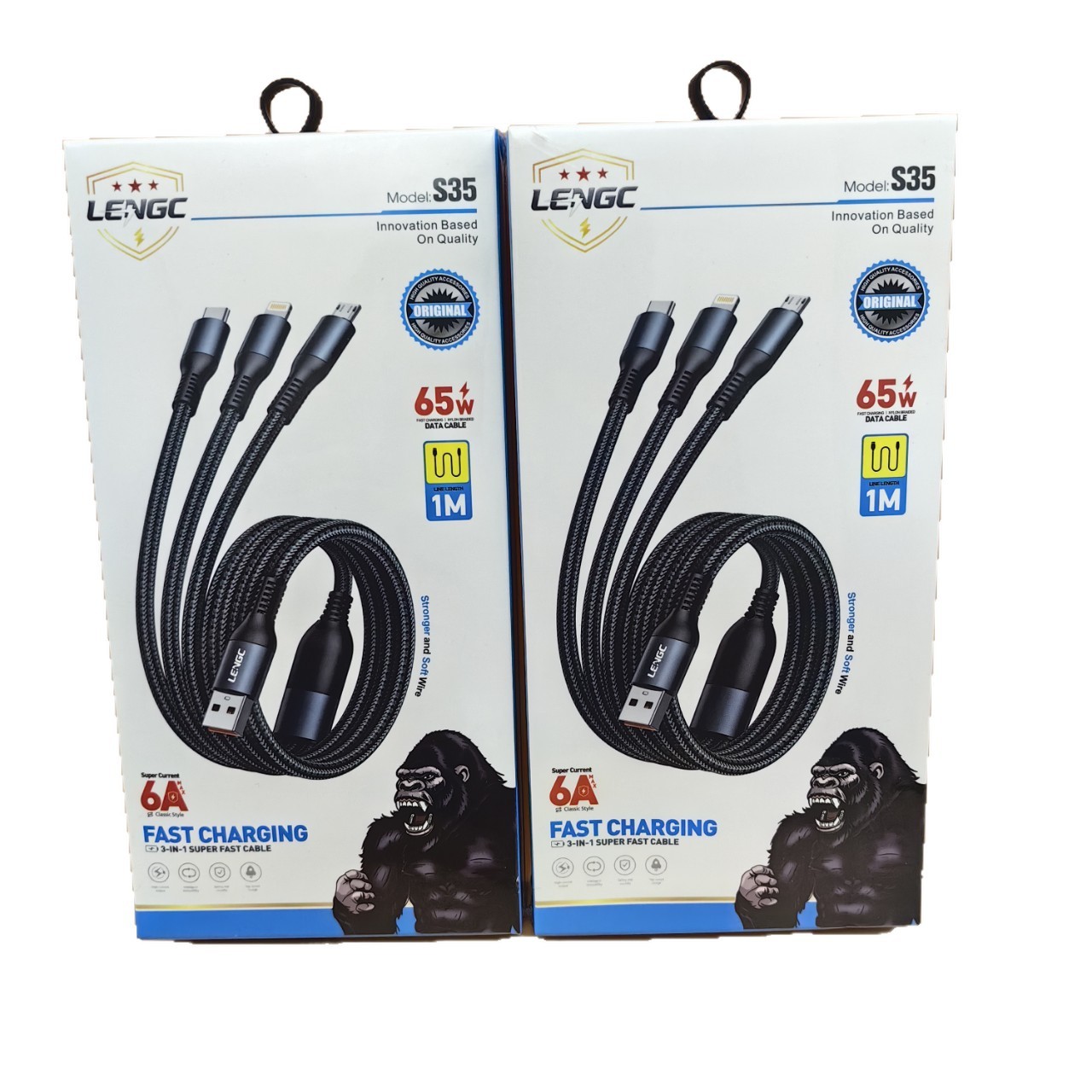 Transfronterizos trenzados un cable de datos de tres tiros 6A carga rápida dos tiros 3 en 1 cable de carga de teléfono móvil 120w cable de carga rápida