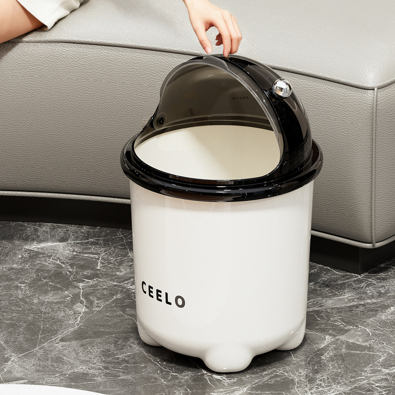 High-End Household Large-Capacity Sealed Trash Can with Lid for Living Room, Office Paper Basket, Indoor Flip-Top Garbage Storage Bin High-End Household Large-Capacity Sealed Trash Can with Lid for Living Room, Office Paper Basket, Indoor Flip-Top Garbage Storage Bin