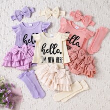 Children's clothing 长袖哈衣+哈裤套装