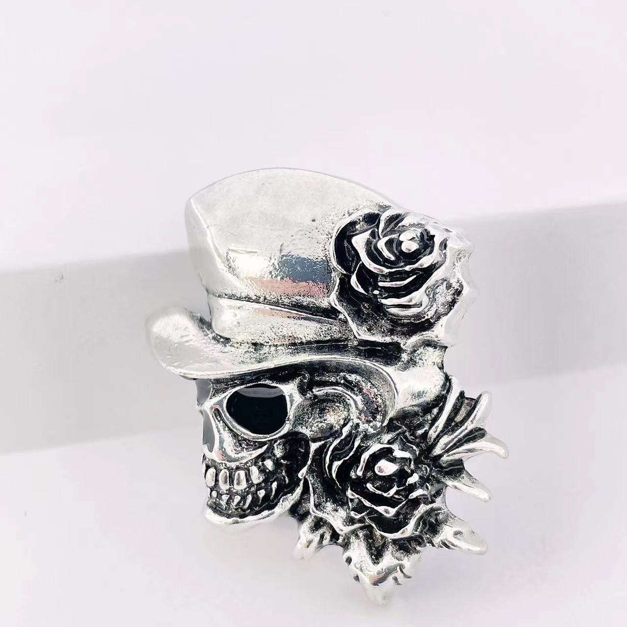 Funny Skull Alloy Plating Unisex Corsage display picture 5