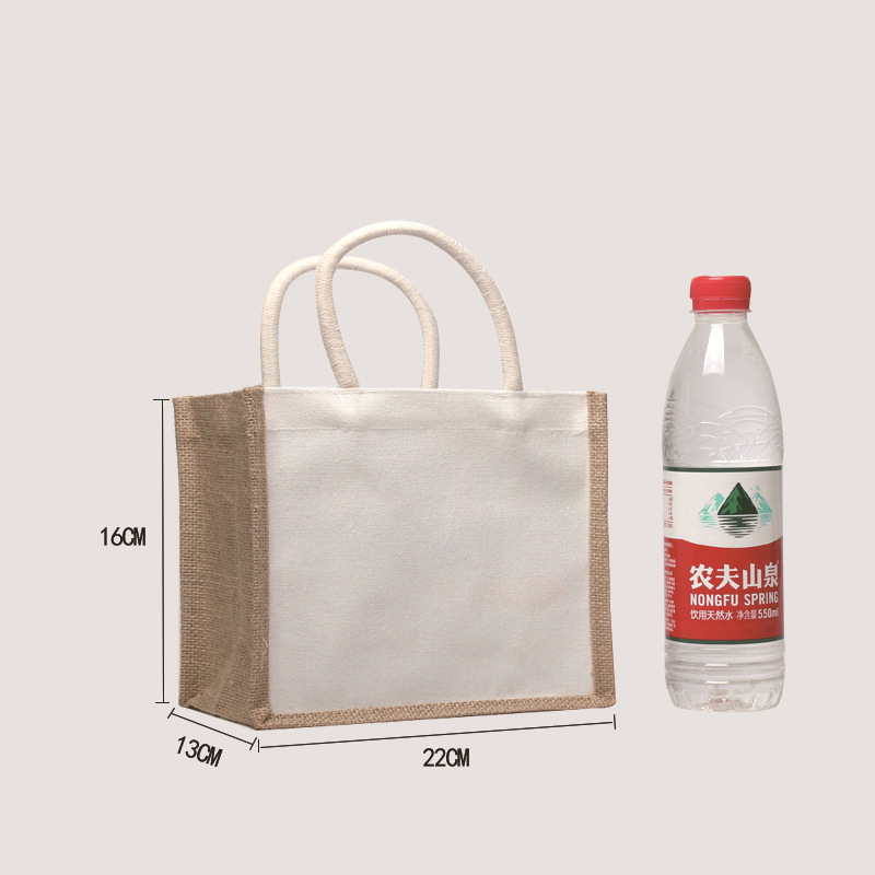 Bolsas de lino personalizadas en el sitio, logotipo impreso sin impresión, bolsas de lino al por mayor, bolsas de compras de regalo de boda